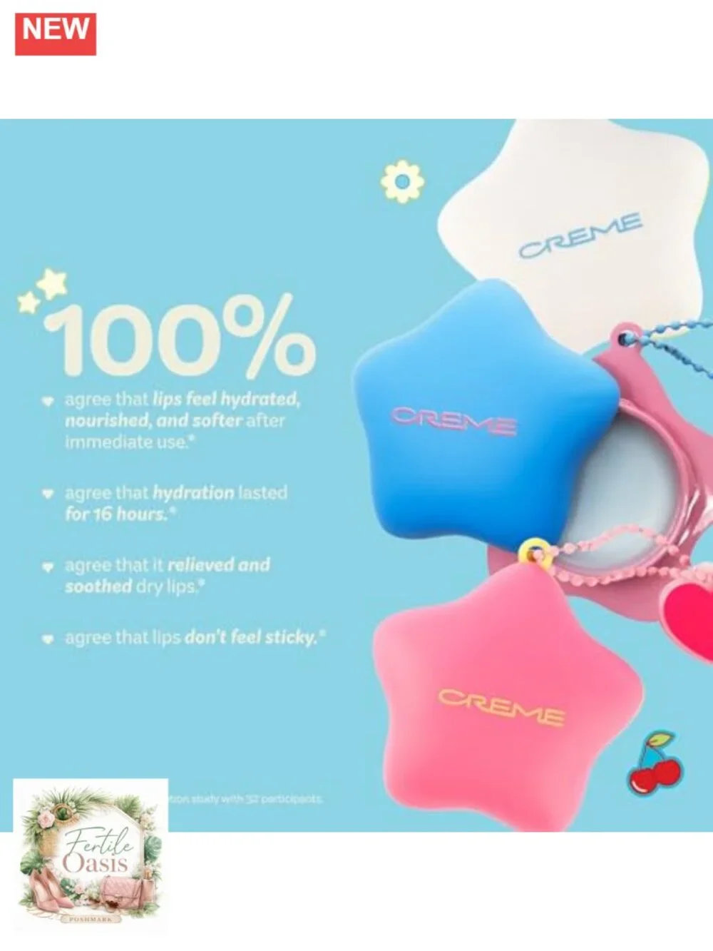 Plush Pout Lip Butter with Keychain Charm, Hydrating Squalane & Peptides